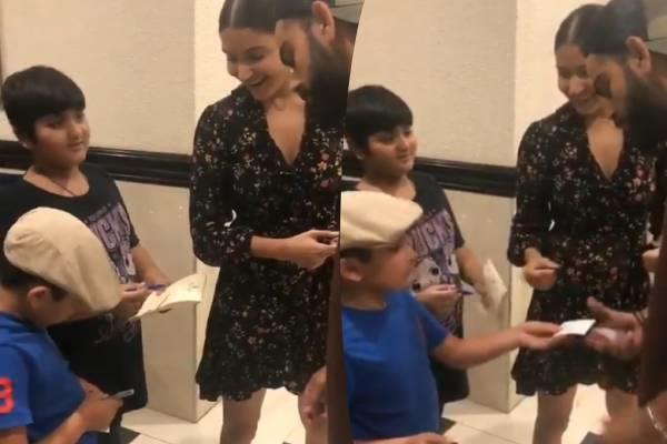 7 year old fan captain kohli  also took an autograph  watch video 