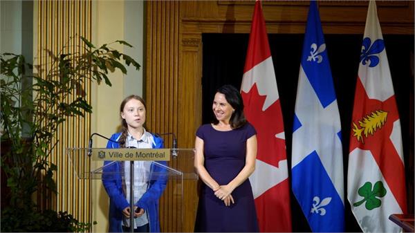 greta thunberg in canada exits march for global climate show