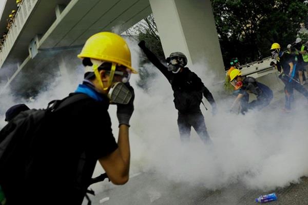 china nepal tear gas