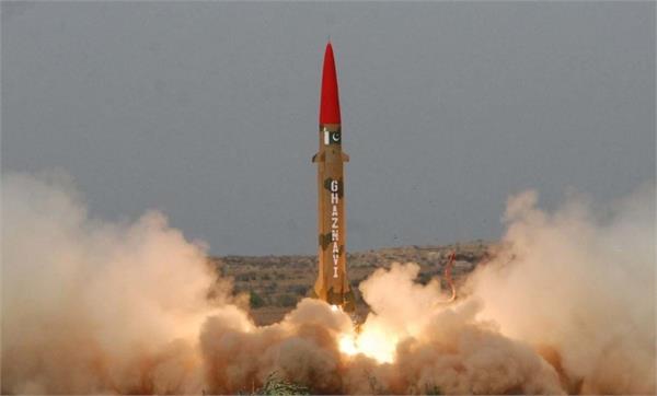 pakistan training launch of ballistic missile ghaznavi