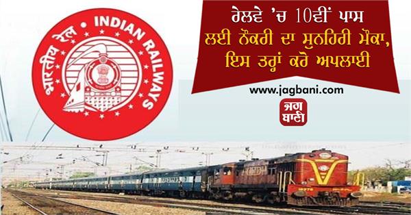 golden opportunity for 10th pass in railway