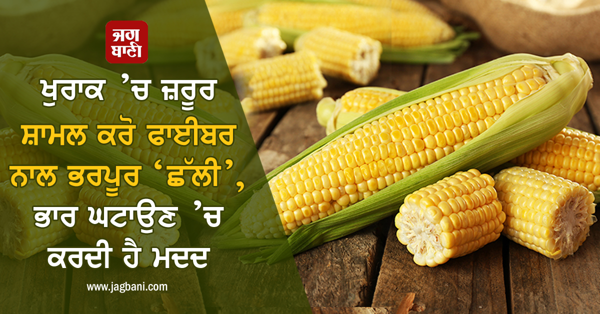 ਖੁਰਾਕ ’ਚ ਜ਼ਰੂਰ ਸ਼ਾਮਲ ਕਰੋ ਫਾਈਬਰ ਨਾਲ ਭਰਪੂਰ ‘ਛੱਲੀ’, ਭਾਰ ਘਟਾਉਣ ’ਚ ਕਰਦੀ ਹੈ ਮਦਦ