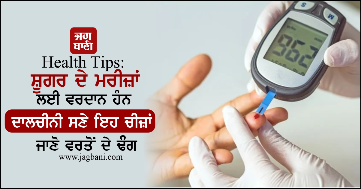 Health Tips: ਸ਼ੂਗਰ ਦੇ ਮਰੀਜ਼ਾਂ ਲਈ ਵਰਦਾਨ ਹਨ ਦਾਲਚੀਨੀ ਸਣੇ ਇਹ ਚੀਜ਼ਾਂ, ਜਾਣੋ ਵਰਤੋਂ ਦੇ ਢੰਗ