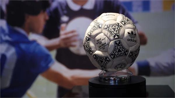 maradona  s   hand of god   world cup ball sold for  2 4 million