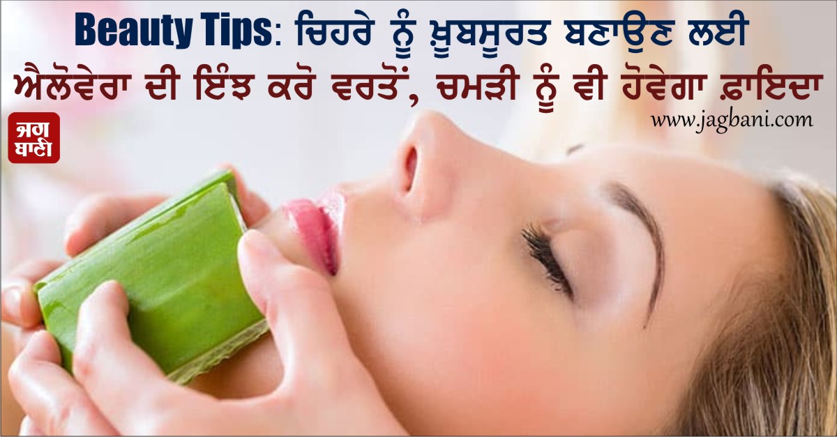 Beauty Tips: ਚਿਹਰੇ ਨੂੰ ਖ਼ੂਬਸੂਰਤ ਬਣਾਉਣ ਲਈ ਐਲੋਵੇਰਾ ਦੀ ਇੰਝ ਕਰੋ ਵਰਤੋਂ, ਚਮੜੀ ਨੂੰ ਵੀ ਹੋਵੇਗਾ ਫ਼ਾਇਦਾ