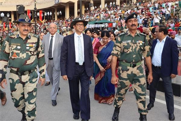 wagah border retreat ceremony chief justice nv ramna