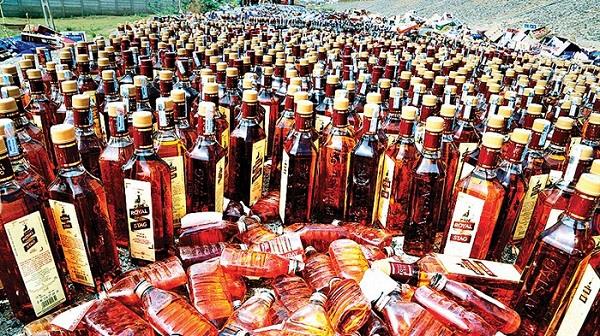 large quantity of illegal liquor was recovered