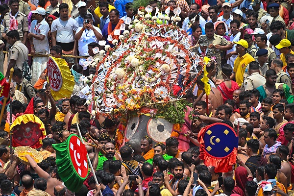 ਭਗਵਾਨ ਜਗਨਨਾਥ ਦੀ 146ਵੀਂ ਰਥ ਯਾਤਰਾ ਮੌਕੇ ਉਮੜਿਆ ਸ਼ਰਧਾਲੂਆਂ ਦਾ ਸੈਲਾਬ