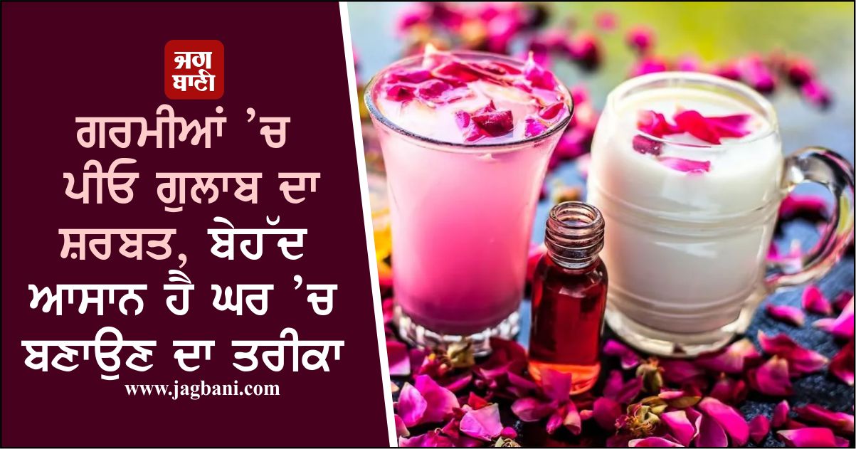 ਗਰਮੀਆਂ ’ਚ ਪੀਓ ਗੁਲਾਬ ਦਾ ਸ਼ਰਬਤ, ਬੇਹੱਦ ਆਸਾਨ ਹੈ ਘਰ ’ਚ ਬਣਾਉਣ ਦਾ ਤਰੀਕਾ