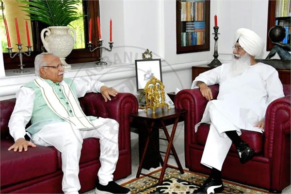 haryana chief minister reached dera beas and meet with dera chief
