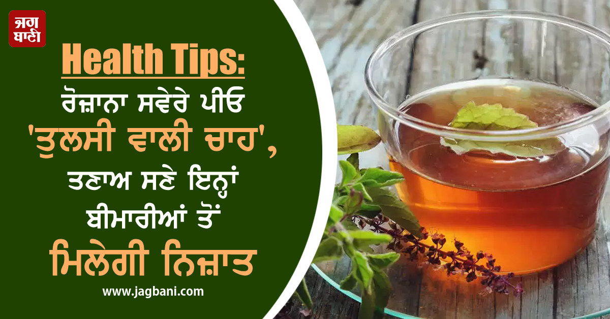 Health Tips: ਰੋਜ਼ਾਨਾ ਸਵੇਰੇ ਪੀਓ 'ਤੁਲਸੀ ਵਾਲੀ ਚਾਹ', ਤਣਾਅ ਸਣੇ ਇਨ੍ਹਾਂ ਬੀਮਾਰੀਆਂ ਤੋਂ ਮਿਲੇਗੀ ਨਿਜ਼ਾਤ