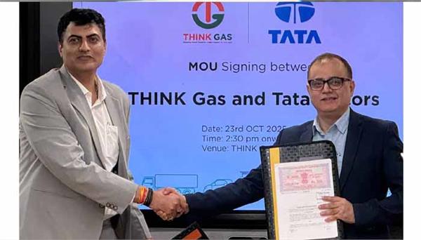 tata motors partners with think gas