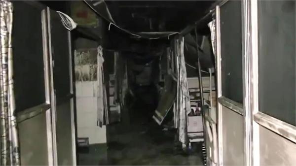 massive fire broke out in the icu of the hospital  s