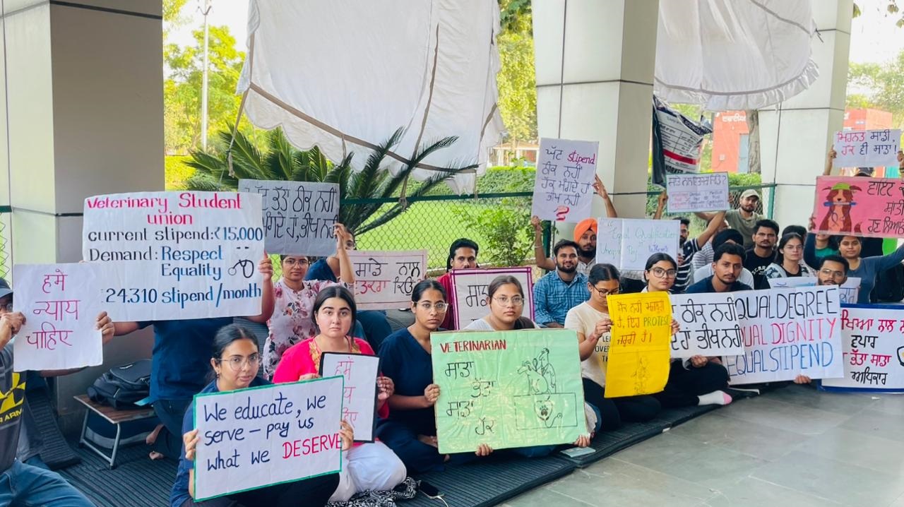 ਵਾਅਦੇ ਕਰ ਕੇ ਵਾਰ-ਵਾਰ ਮੁੱਕਰ ਰਿਹਾ ਪ੍ਰਸ਼ਾਸਨ, ਅੱਜ ਤੋਂ ਲੜੀਵਾਰ ਭੁੱਖ ਹੜਤਾਲ ਸ਼ੁਰੂ ਕਰਨਗੇ ਵੈਟਰਨਰੀ ਵਿਦਿਆਰਥੀ