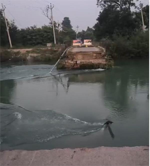 bhakra canal  bridge broken