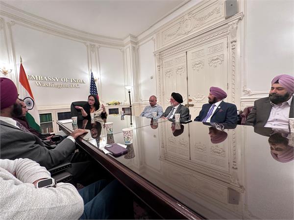 sikhs of america delegation led by jassi met dcm of embassy of india