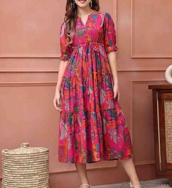 young women  modern look  piece designer dress