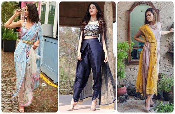 fashion  karva chauth 2025  fusion outfit