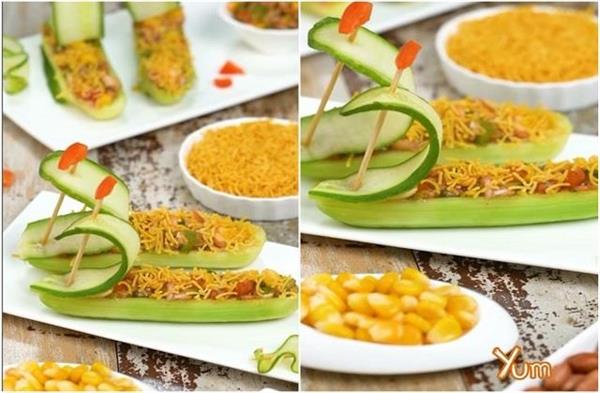 cucumber boat  salad  recipe