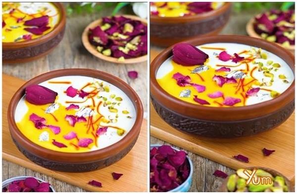dessert  baked saffron curd  recipe