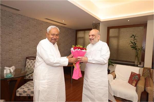 amit shah meets cm nitish before public meeting