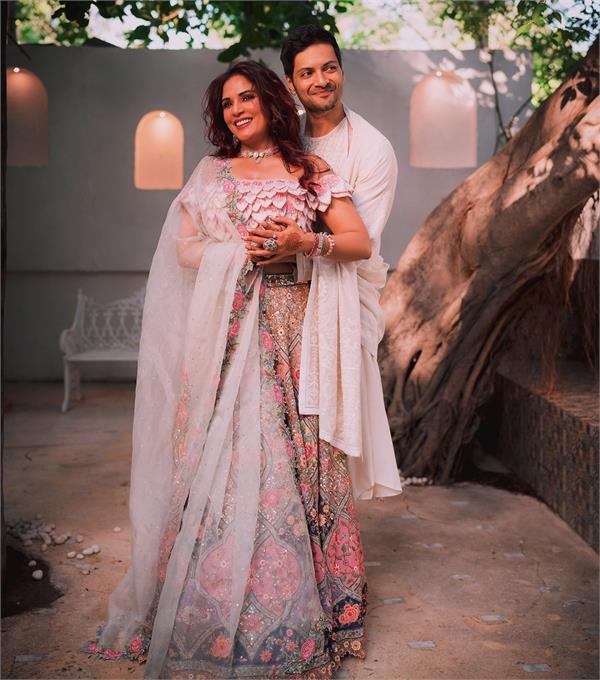 richa chadha visits husband ali fazal on the sets of   mirzapur  the movie  