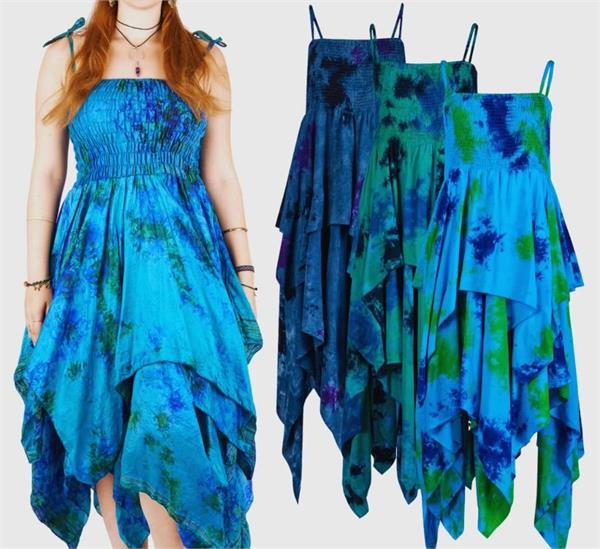 handkerchief dresses are giving young women a trendy look