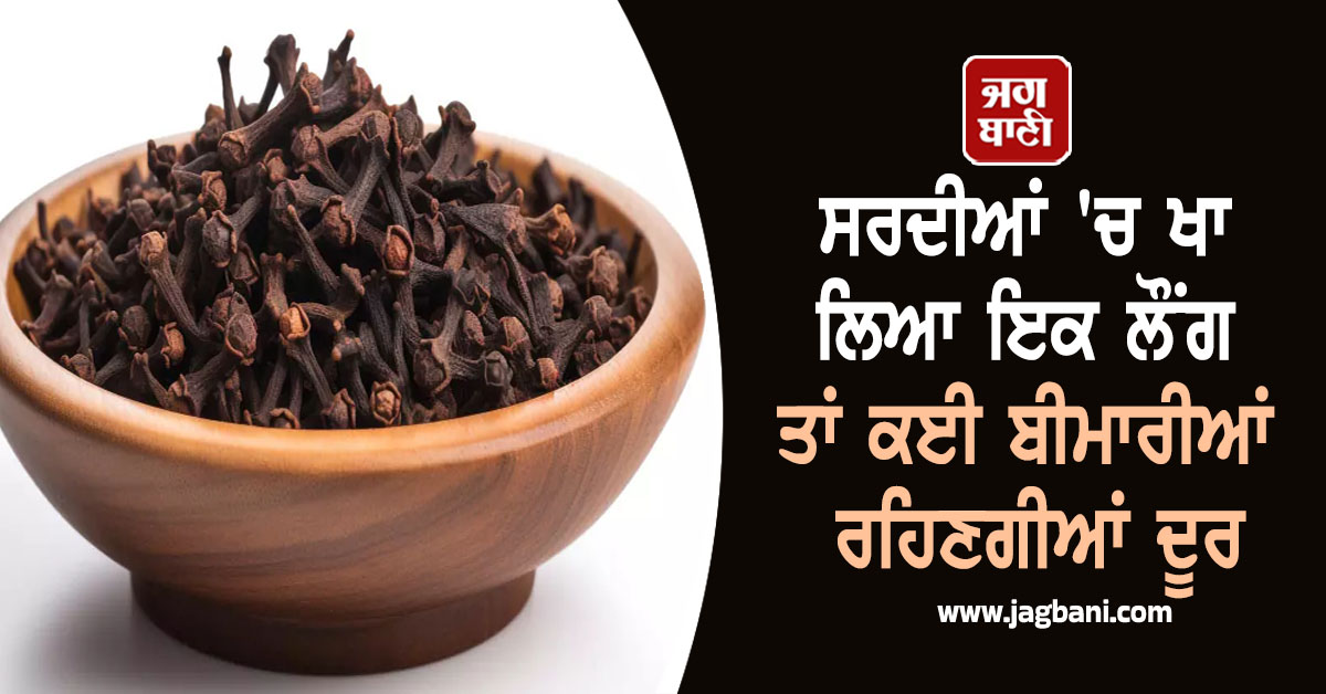 ਸਰਦੀਆਂ 'ਚ ਖਾ ਲਿਆ ਇਕ ਲੌਂਗ ਤਾਂ ਕਈ ਬੀਮਾਰੀਆਂ ਰਹਿਣਗੀਆਂ ਦੂਰ