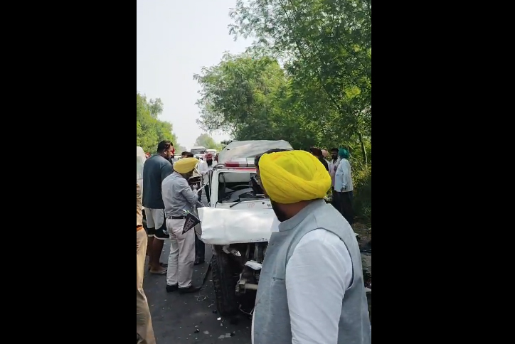 ਕੈਬਨਿਟ ਮੰਤਰੀ ਹਰਭਜਨ ਸਿੰਘ ਈ. ਟੀ. ਓ. ਦੇ ਕਾਫਲੇ ਨਾਲ ਵਾਪਰਿਆ ਵੱਡਾ ਹਾਦਸਾ, ਭਿਆਨਕ ਬਣੇ ਹਾਲਾਤ