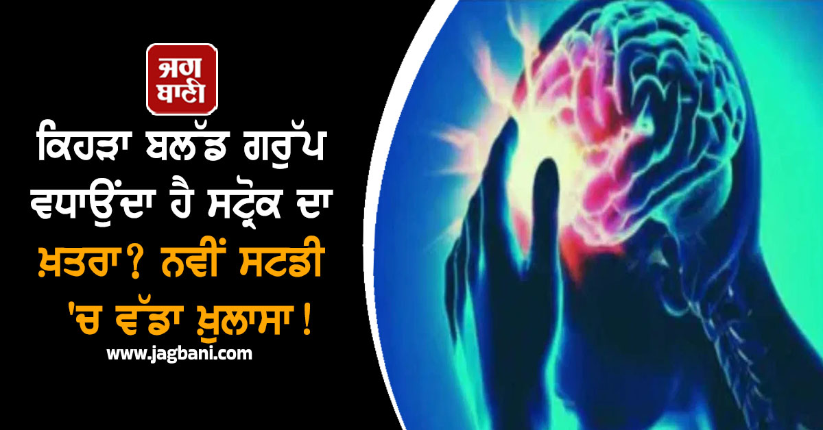ਕਿਹੜਾ ਬਲੱਡ ਗਰੁੱਪ ਵਧਾਉਂਦਾ ਹੈ ਸਟ੍ਰੋਕ ਦਾ ਖ਼ਤਰਾ? ਨਵੀਂ ਸਟਡੀ ''ਚ ਵੱਡਾ ਖ਼ੁਲਾਸਾ!