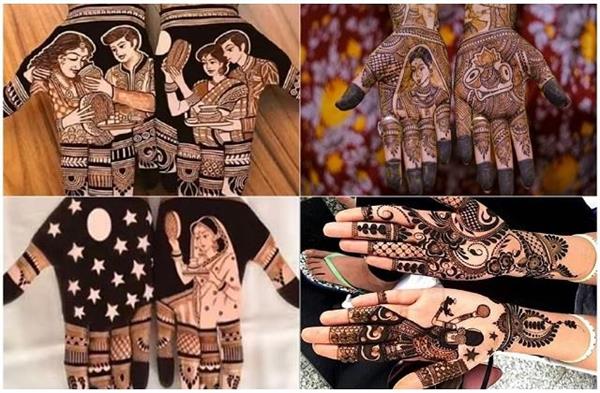 karva chauth  trendy  mehndi designs