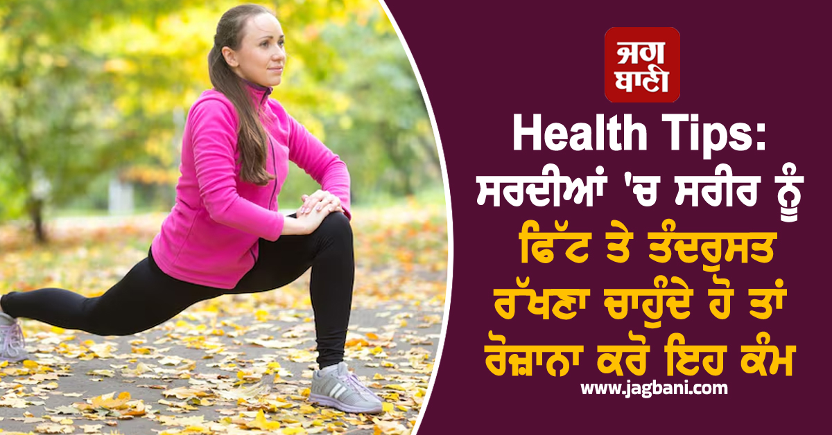 Health Tips: ਸਰਦੀਆਂ ''ਚ ਸਰੀਰ ਨੂੰ ਫਿੱਟ ਤੇ ਤੰਦਰੁਸਤ ਰੱਖਣਾ ਚਾਹੁੰਦੇ ਹੋ ਤਾਂ ਰੋਜ਼ਾਨਾ ਕਰੋ ਇਹ ਕੰਮ