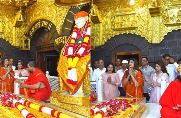 shilpa shetty visited shirdi sai baba
