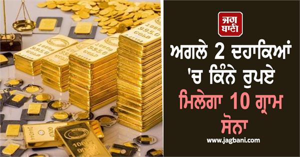 10 grams of gold cost in the next 2 decades  the price
