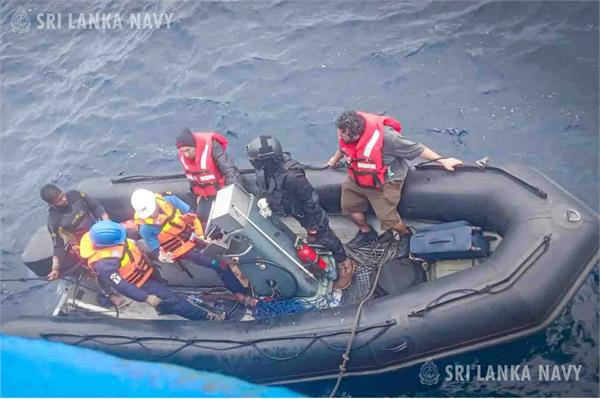 indians among crew rescued by sri lankan navy from distressed merchant vessel