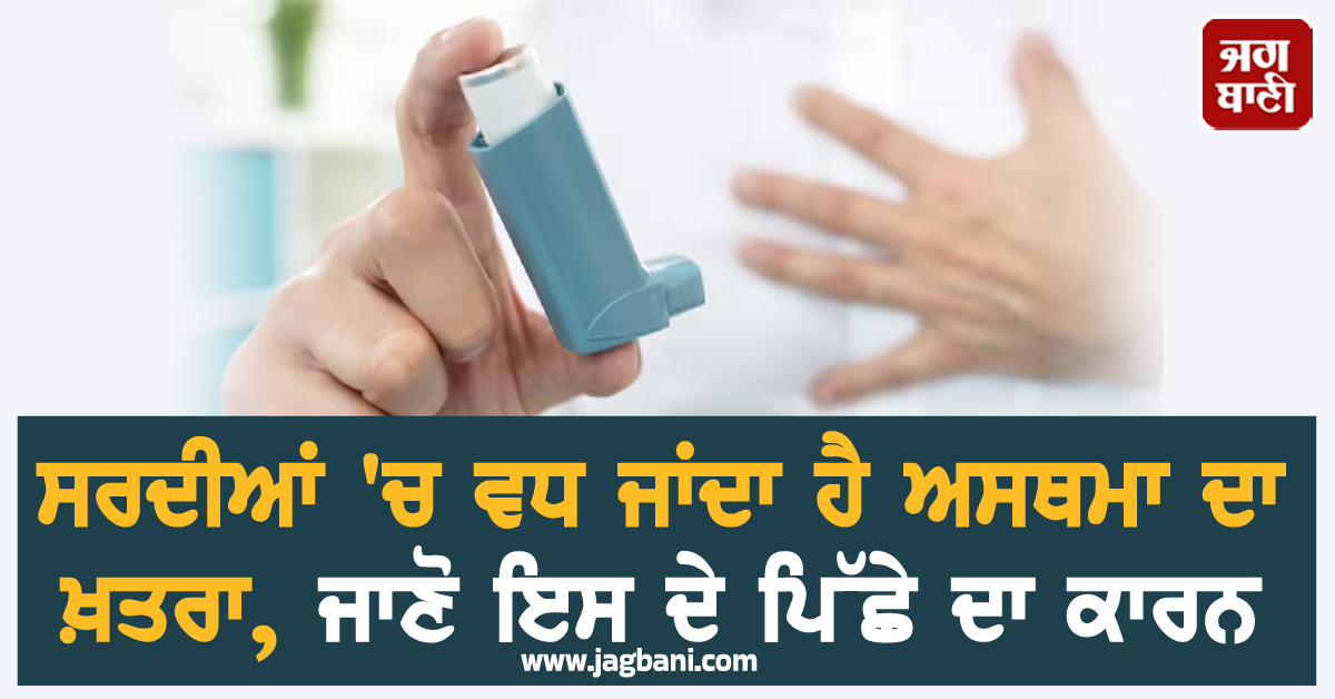 ਸਰਦੀਆਂ ''ਚ ਵਧ ਜਾਂਦਾ ਹੈ ਅਸਥਮਾ ਦਾ ਖ਼ਤਰਾ, ਜਾਣੋ ਇਸ ਦੇ ਪਿੱਛੇ ਦਾ ਕਾਰਨ