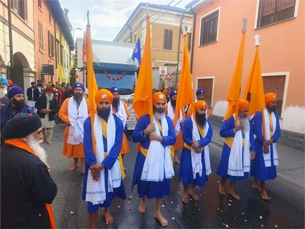 nagar kirtan organized in the district of casalmorano  italy