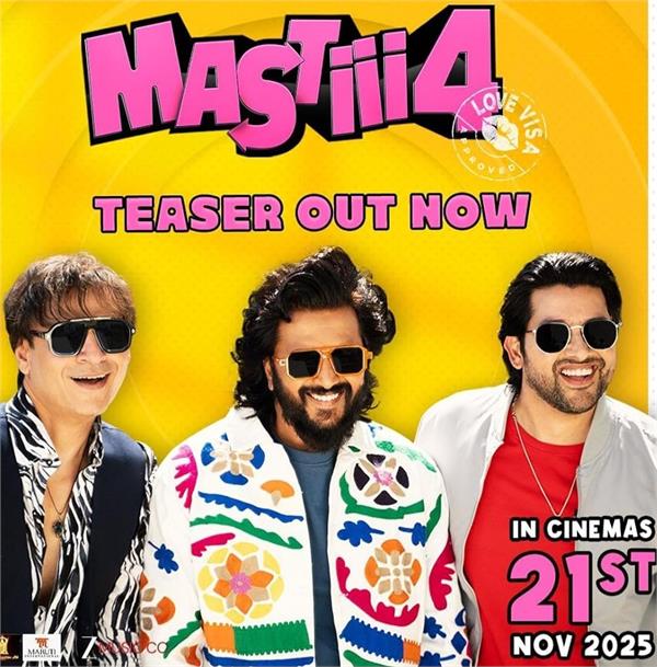 colorful poster of   masti 4   released