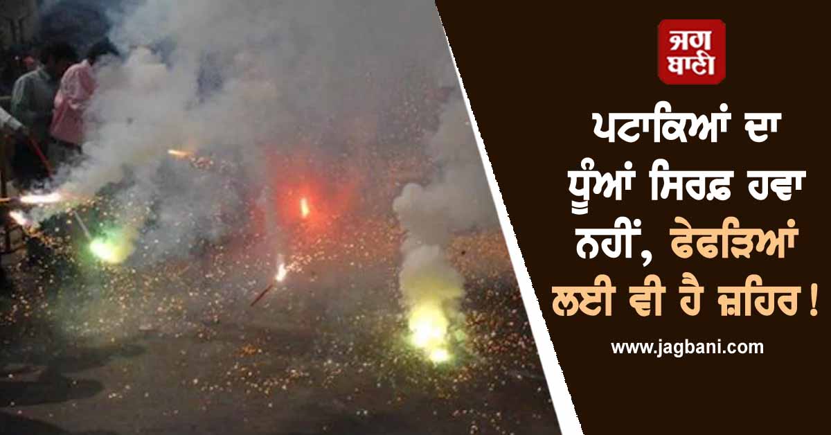 ਪਟਾਕਿਆਂ ਦਾ ਧੂੰਆਂ ਸਿਰਫ਼ ਹਵਾ ਨਹੀਂ, ਫੇਫੜਿਆਂ ਲਈ ਵੀ ਹੈ ਜ਼ਹਿਰ! ਡਾਕਟਰਾਂ ਨੇ ਦਿੱਤੀ ਚਿਤਾਵਨੀ