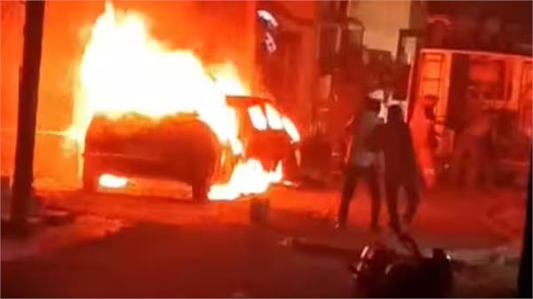 up  two cars gutted in fire caused by firecrackers  no casualties