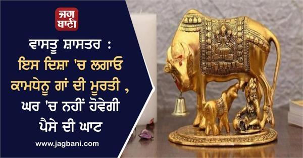 vastu shastra place the idol of kamadhenu cow in the house