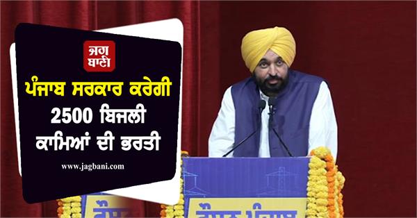 punjab government will recruit 2500 electricity workers in 7 days