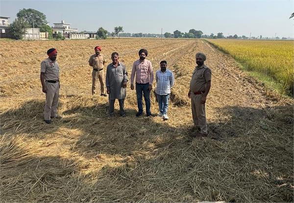 police and cluster team visit villages to prevent stubble burning