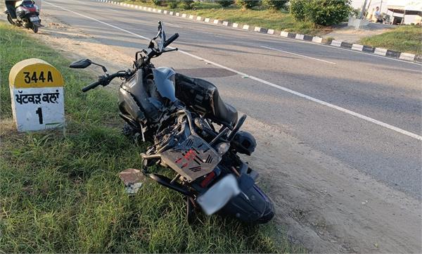 one dead in horrific collision between car  motorcycle and tractor