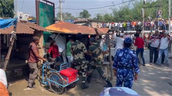 clash between bjp congress workers in bihar