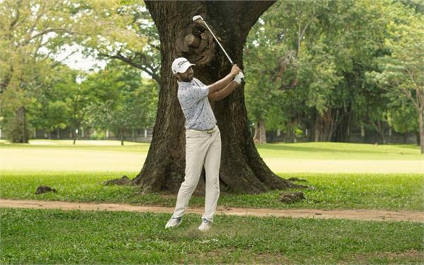 among indians  dhruv sheyoran reached joint 25th place with a card of 67 