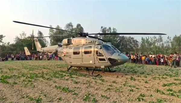 air force helicopter makes emergency landing in bareilly