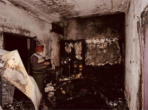 fire broke out in a paint businessman  s house