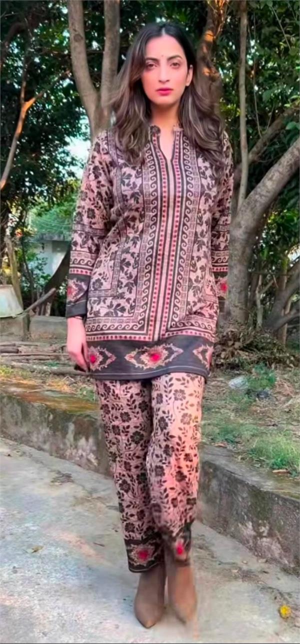 winter  young women  digital print winter co ord set  trend