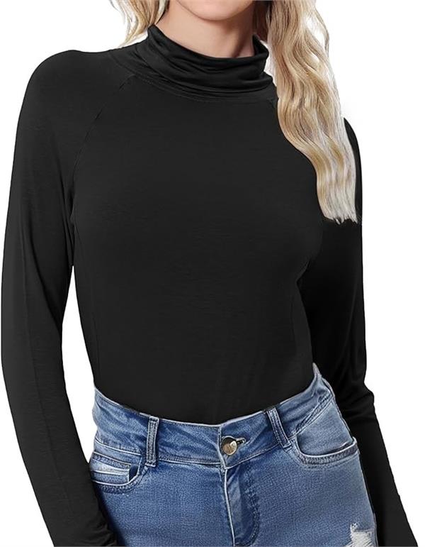 ribbed high neck tops are giving young women a stylish look